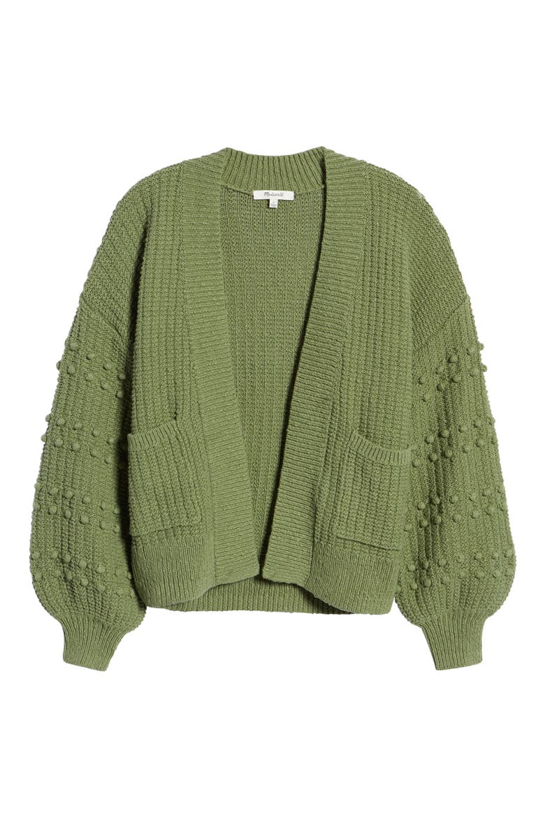 Bobble Cardigan Sweater, Alternate, color, FADED PALM