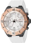INVICTA Aviator Quartz Silicone Strap Watch, 50mm