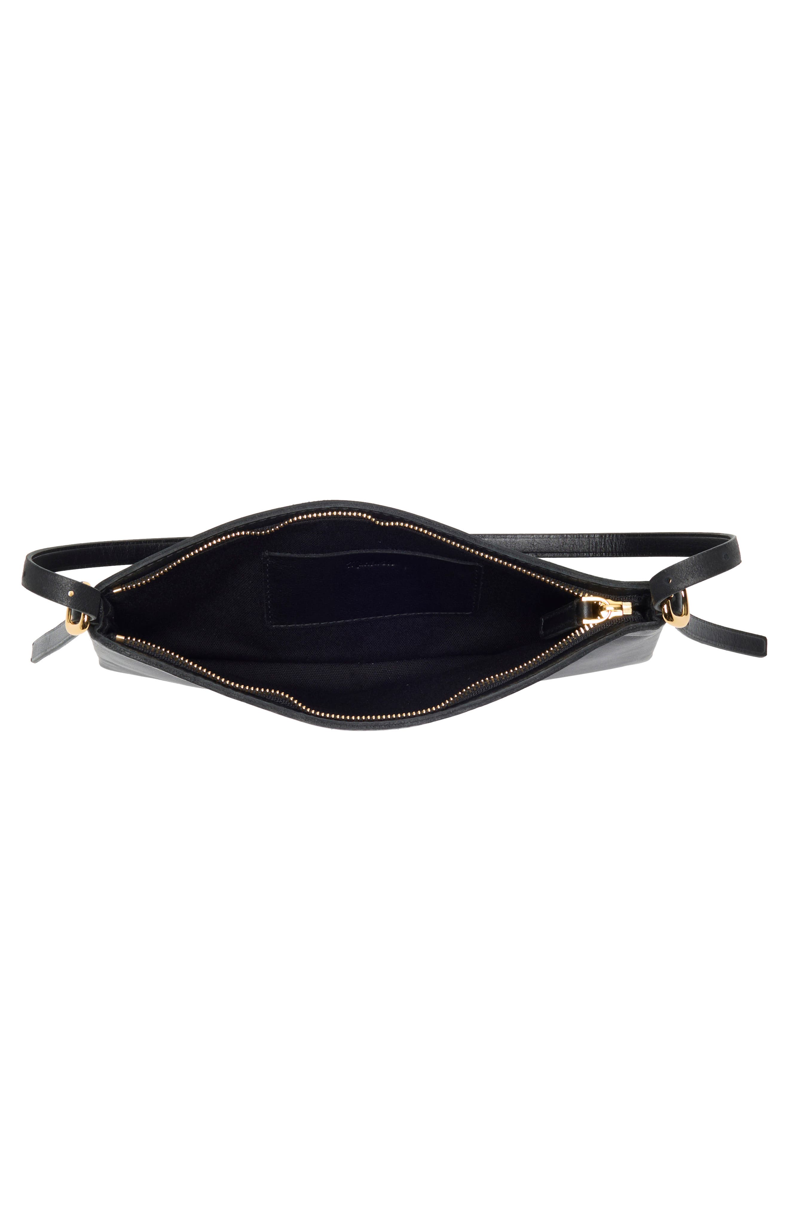 Madewell The Mini Sculptural Buckle Shoulder Bag, Alternate, color, True Black