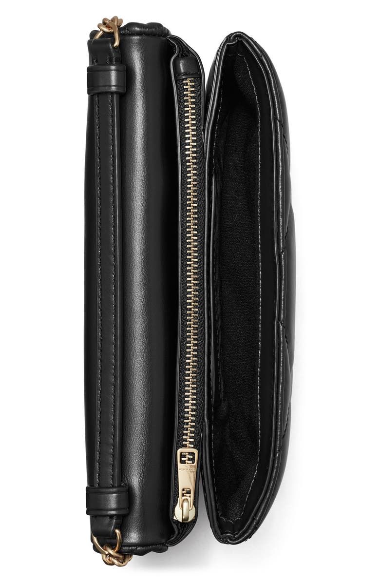 Tory Burch Kira Quilted Leather Wallet on a Chain, Alternate, color,
