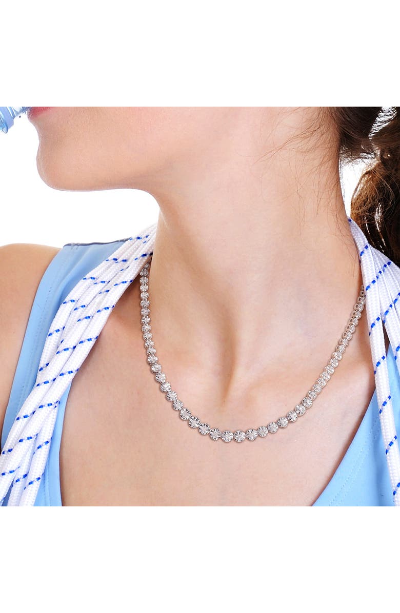DELMAR Diamond Tennis Necklace - 0.9ct., Alternate, color, White