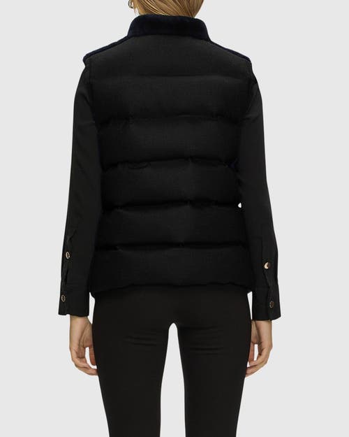Gorski Reversible Shearling Lamb Vest In Black