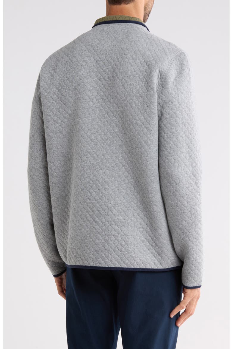 Diamond Quilted Half Zip Sweatshirt, Alternate, color, GRAY BC18