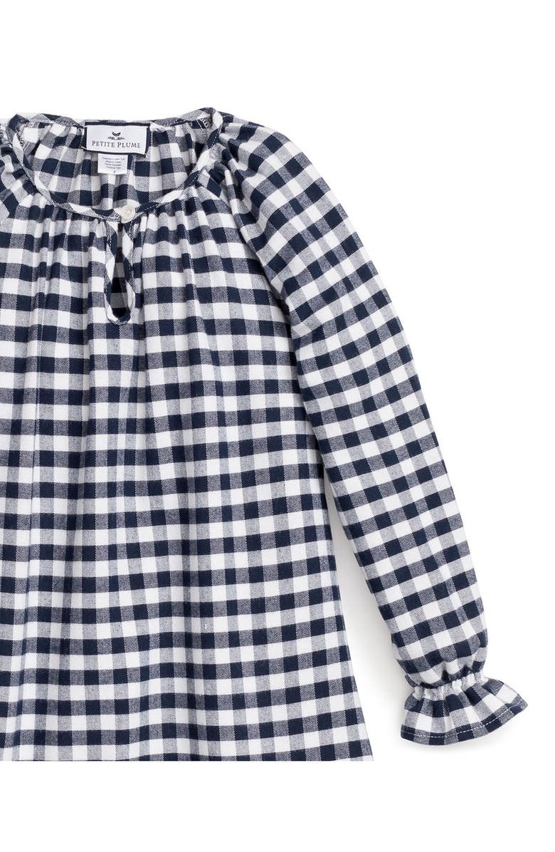 Petite Plume Delphine Gingham Cotton Nightgown, Alternate, color, 