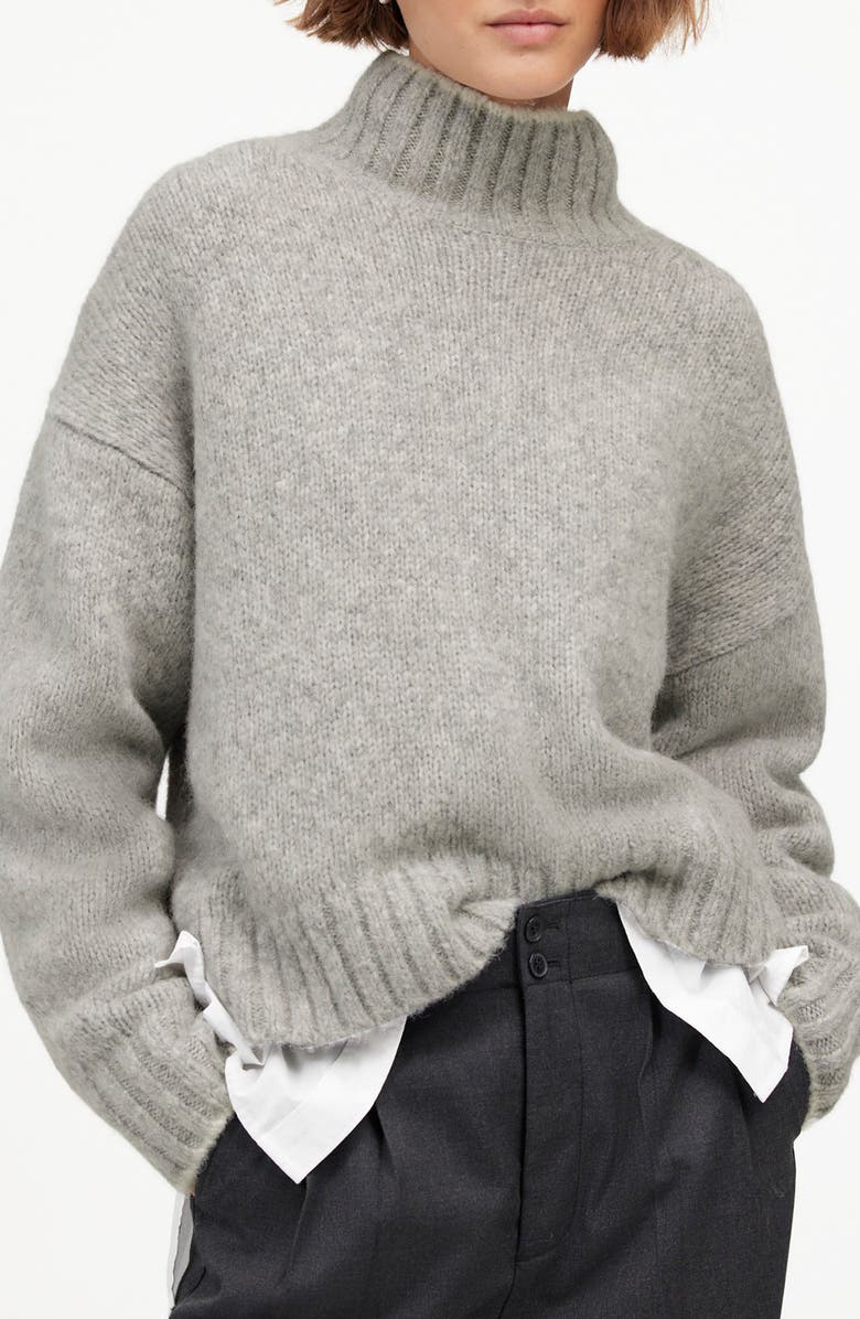 Madewell Chunky Alpaca Blend Turtleneck Sweater, Main, color,