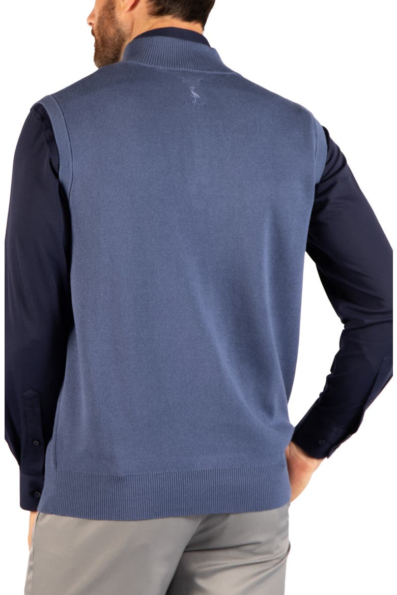 Quarter Zip Sweater Vest, Alternate, color, GRAY BLUE