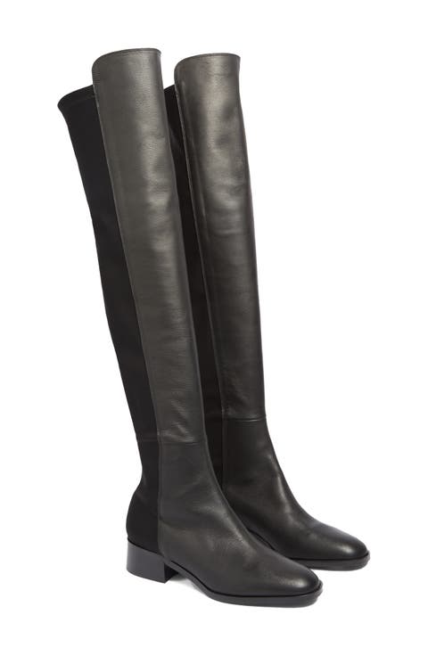 Dukely Stretch Over the Knee Leather Boot