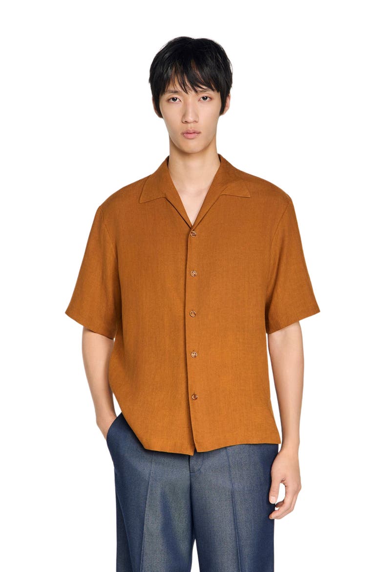 Linen shirt, Main, color, Whisky