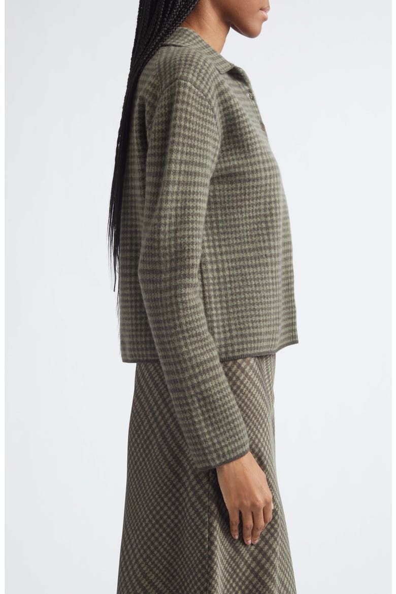 Long Sleeve Check Polo Sweater, Alternate, color, ARTICHOKE/ DK THYME