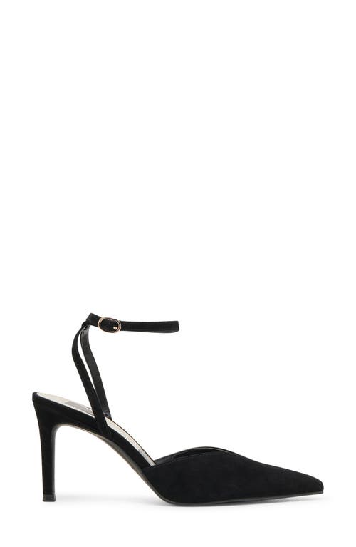 Dolce Vita Keisha Ankle Strap Pump In Onyx Suede