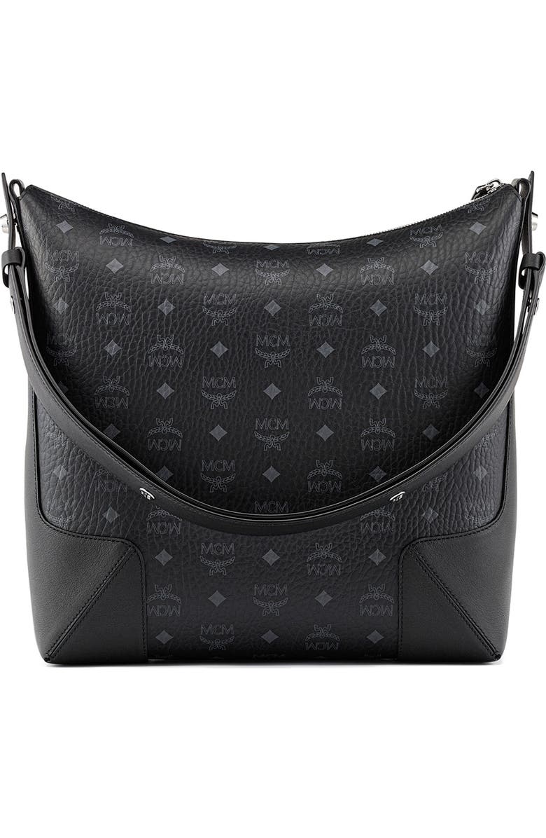 MCM Large Klara Visetos Coated Canvas Hobo Bag, Alternate, color,