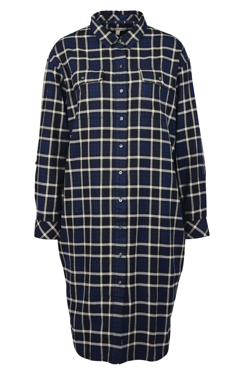 Barbour Fairbarn Plaid Long Sleeve Cotton Shirtdress, Alternate, color, 