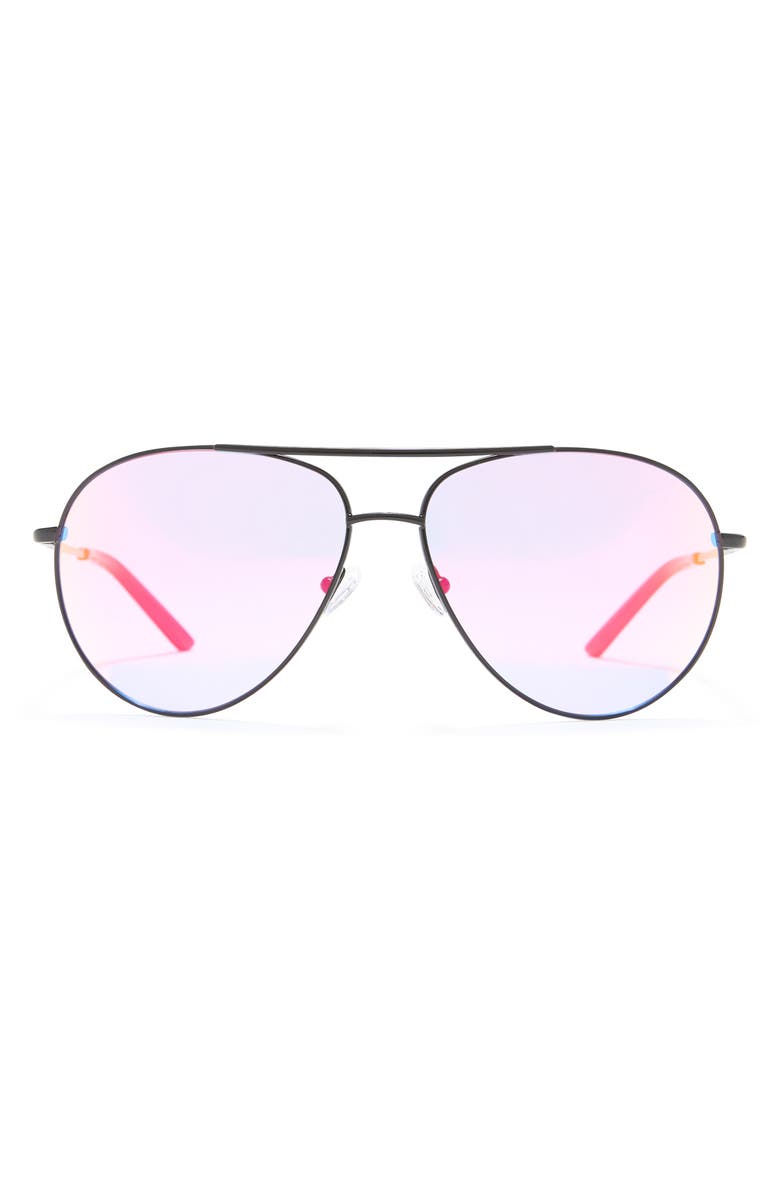 Nike Chance 61mm Mirrored Aviator Sunglasses, Main, color, 