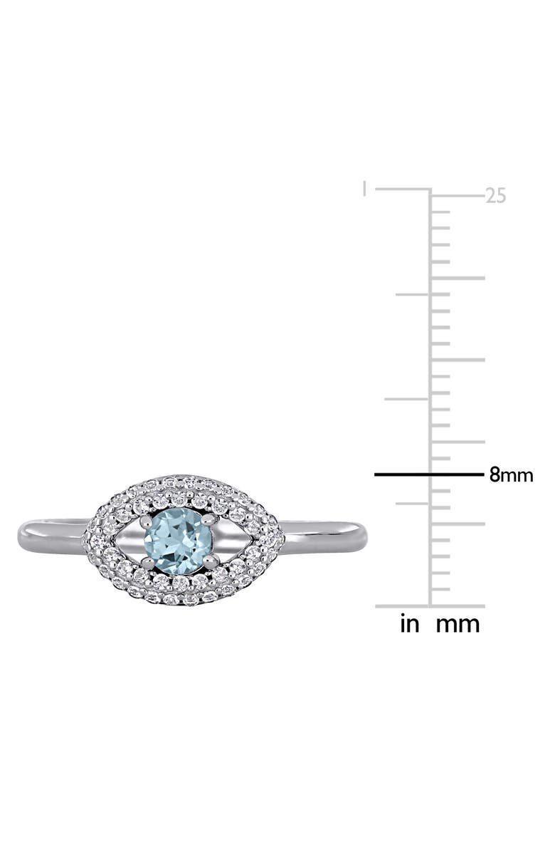 DELMAR Blue Topaz & Created White Sapphire Ring, Alternate, color, Blue