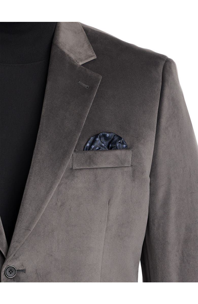 Oak Hill by DXL Big & Tall Jacket-Relaxer Velvet Sport Coat, Alternate, color, Charcoal