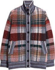 Missoni Oversize Check Wool Blend Cardigan