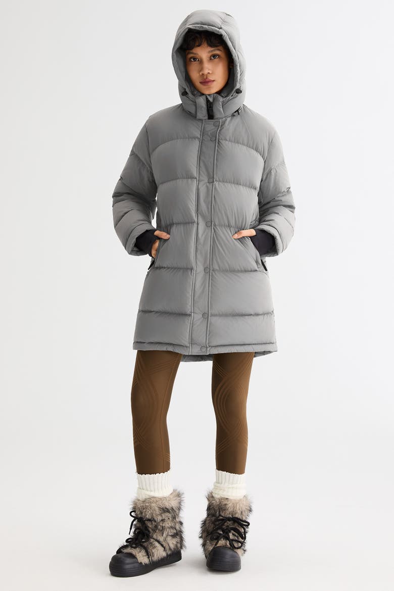 Puff-O® Hip-Length Down Puffer Jacket, Alternate, color, Gray