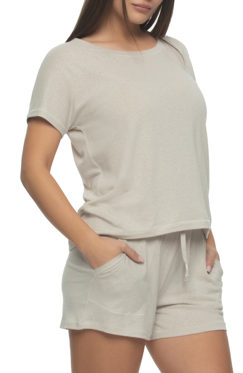 Felina Lauren Short Pajamas, Alternate, color, Pumice Stone