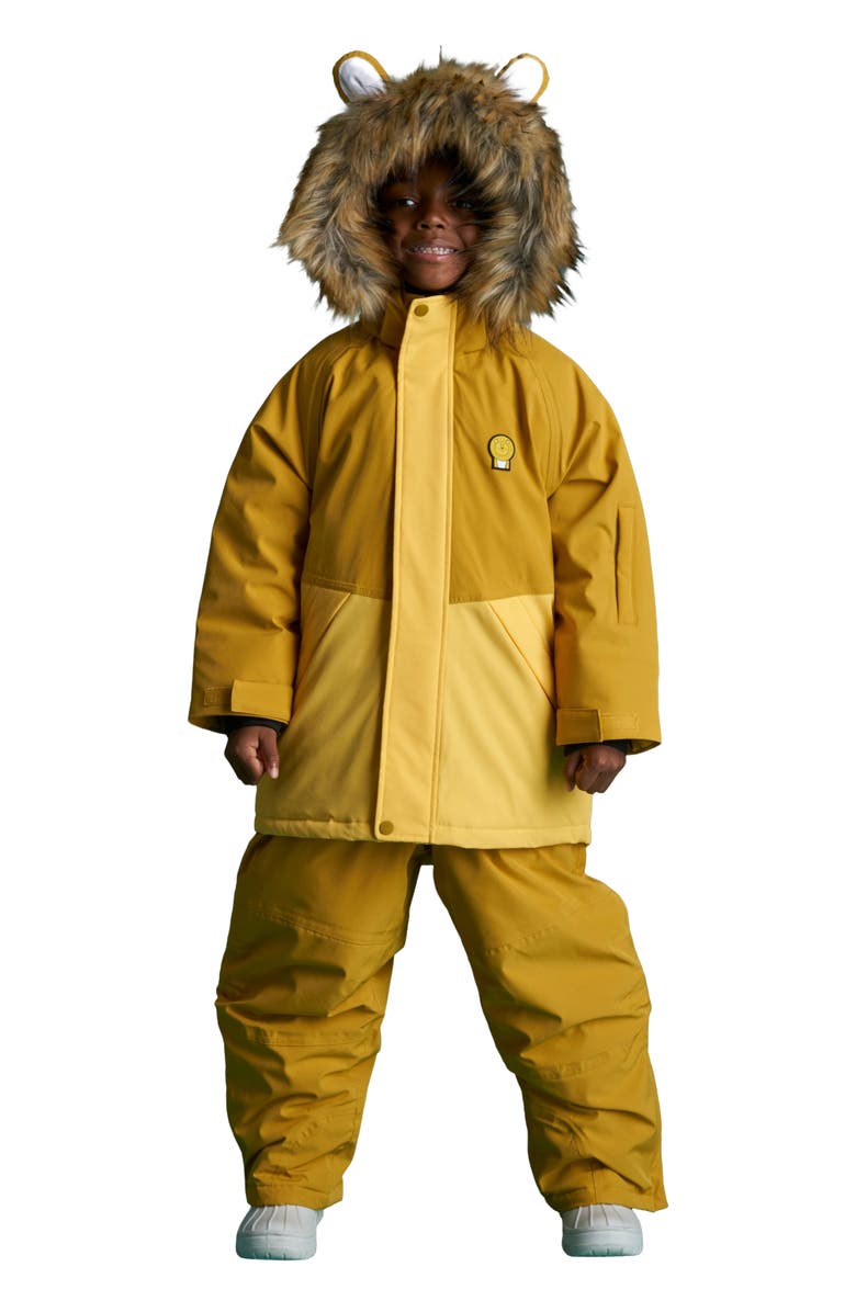 Roarsome Cub the Lion Ski Jacket, Alternate, color, Yellow