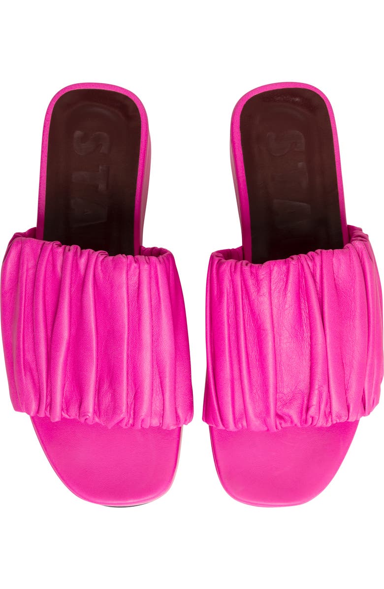 STAUD Nina Ruched Platform Sandal, Alternate, color,