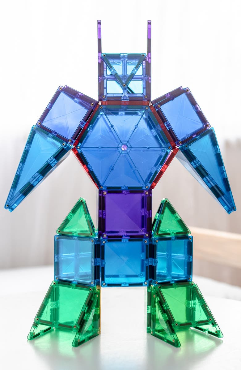 CONNETIX Kids' Rainbow Magnetic Tiles 212-Piece Mega Pack, Alternate, color, Rainbow