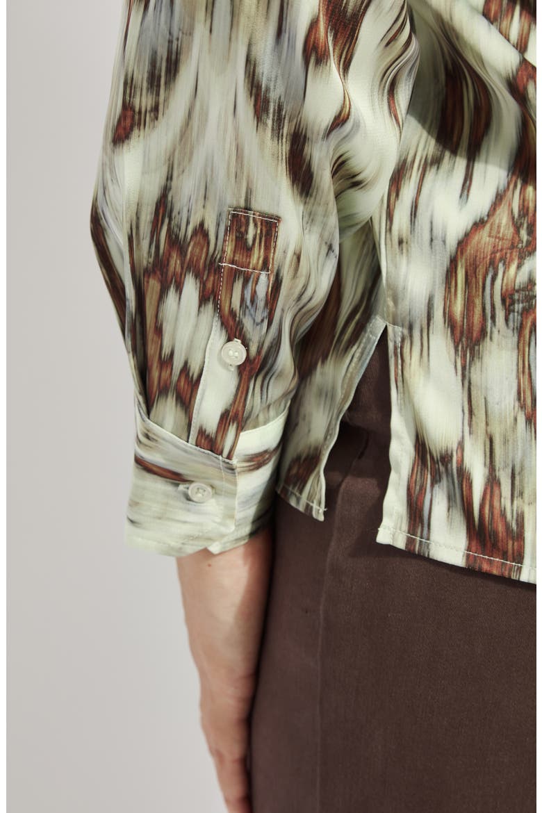Tanni Crewneck Satin Top, Alternate, color, WOODLAND PAISLEY