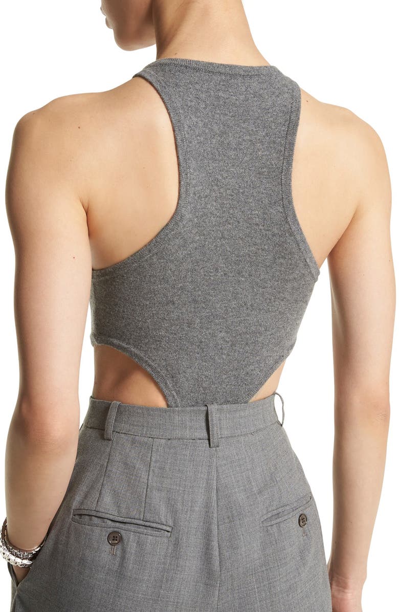 Michael Kors Collection Cutout Cashmere Blend Knit Bodysuit, Alternate, color,