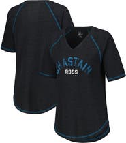 G-III 4HER BY CARL BANKS Women's G-III 4Her by Carl Banks Black Ross Chastain Ball Chase Tri-Blend Thermal Raglan Top