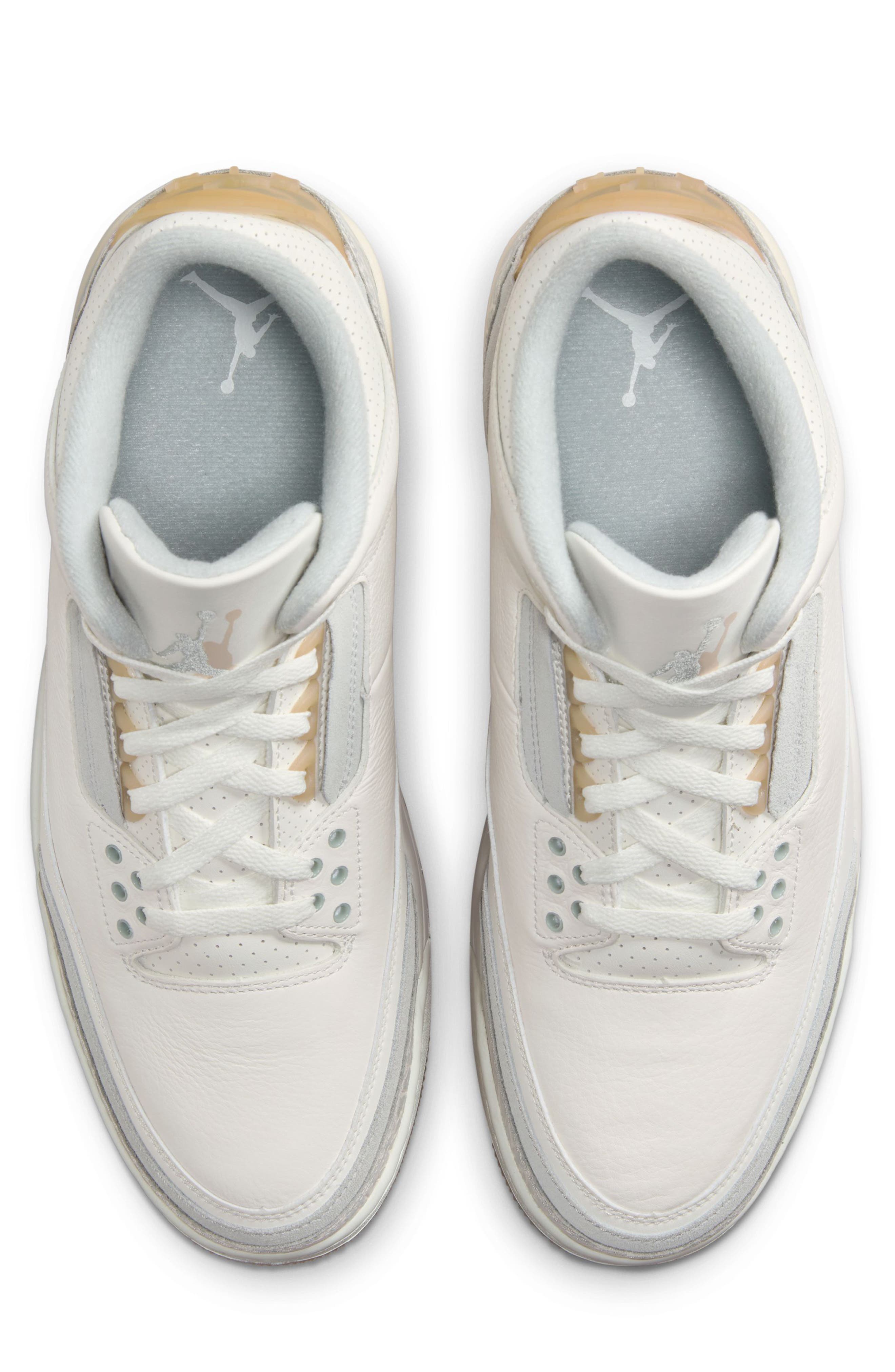 Air Jordan 3 Retro Craft Basketball Sneaker, Alternate, color, IVORY/ GREY MIST/ CREAM