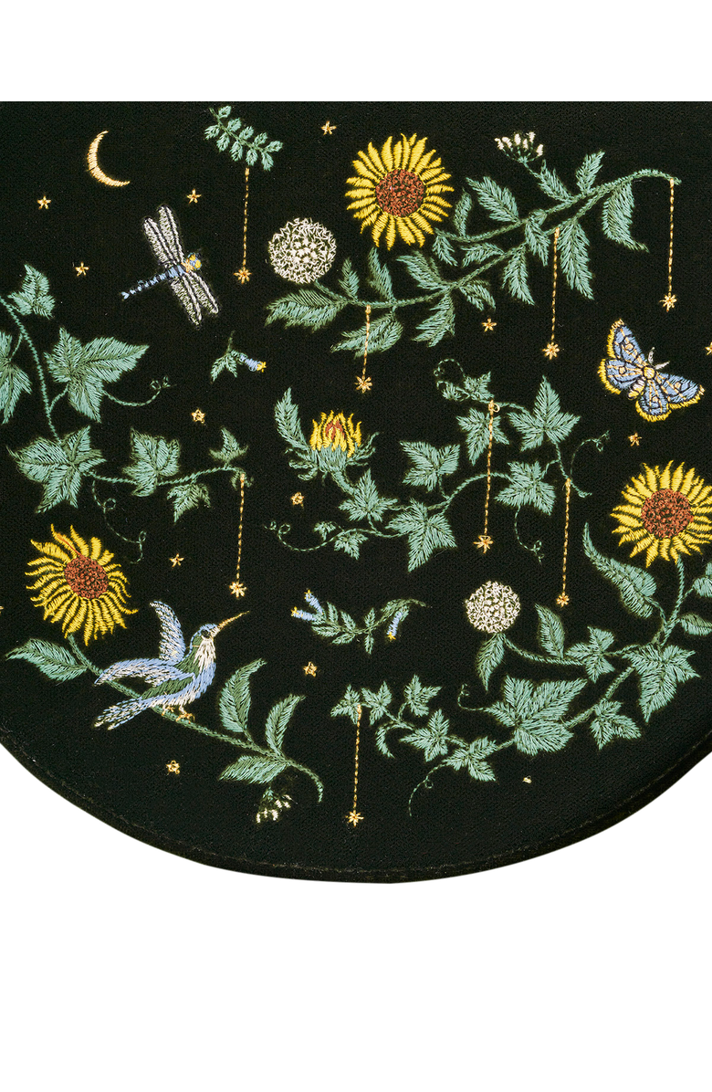 Fable England Charlotte Sunflower Top Handle Purse, Alternate, color, Dark Green