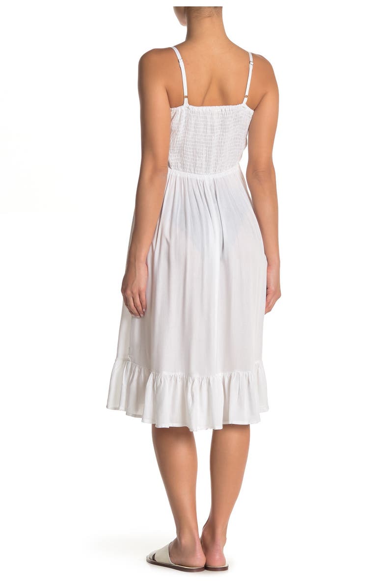 BOHO ME Crochet Lace Cover-Up Midi Dress, Alternate, color, White