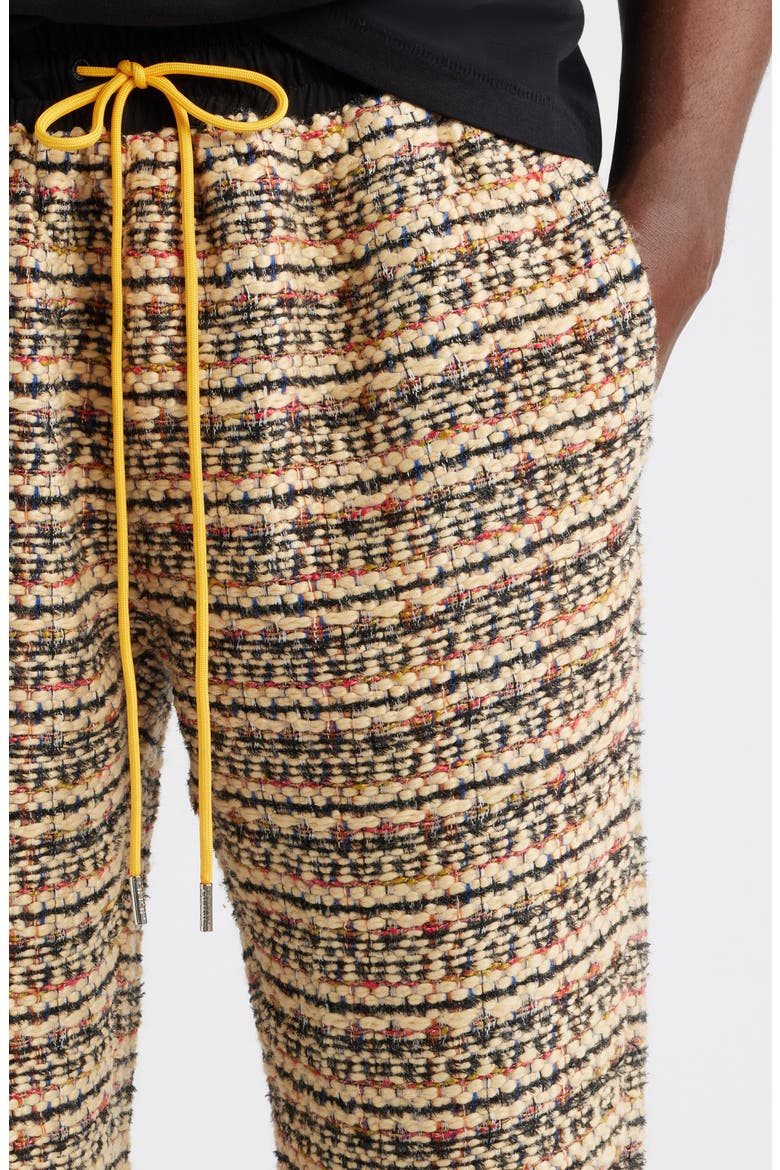 Tweed Drawstring Pants, Alternate, color, TAN MULTI