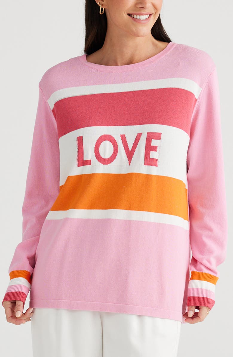 Brave+True Petra Love Stripe Sweater, Alternate, color,