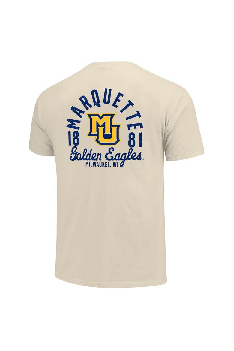 Men's Cream Marquette Golden Eagles Comfort Colors Mascot Overlay T-Shirt, Alternate, color, Cream