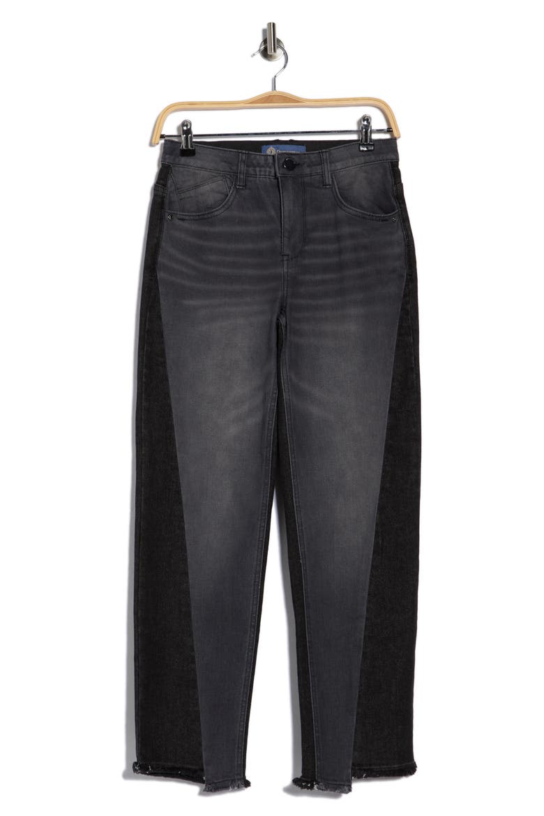 'Ab'solution High Waist Step Hem Ankle Jeans, Alternate, color, GREY/ BLACK