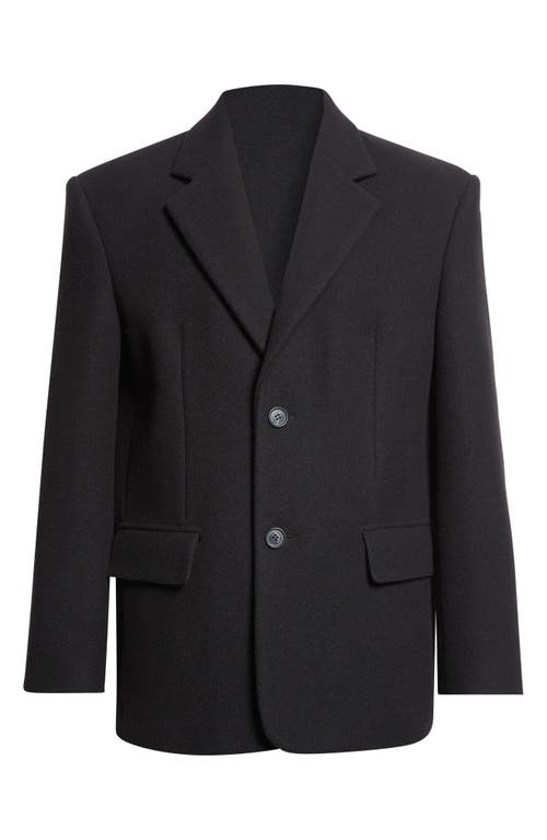 Mm6 Maison Margiela Elbow Patch Virgin Wool Blend Sport Coat In Black