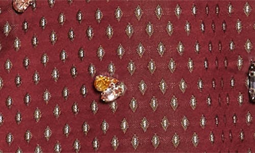 Dries Van Noten Vurani Crystal Embellished Tie Jacquard Jacket In Red