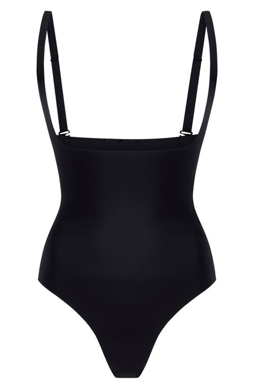 Commando Zone Smoothing Open Bust Bodysuit In Black