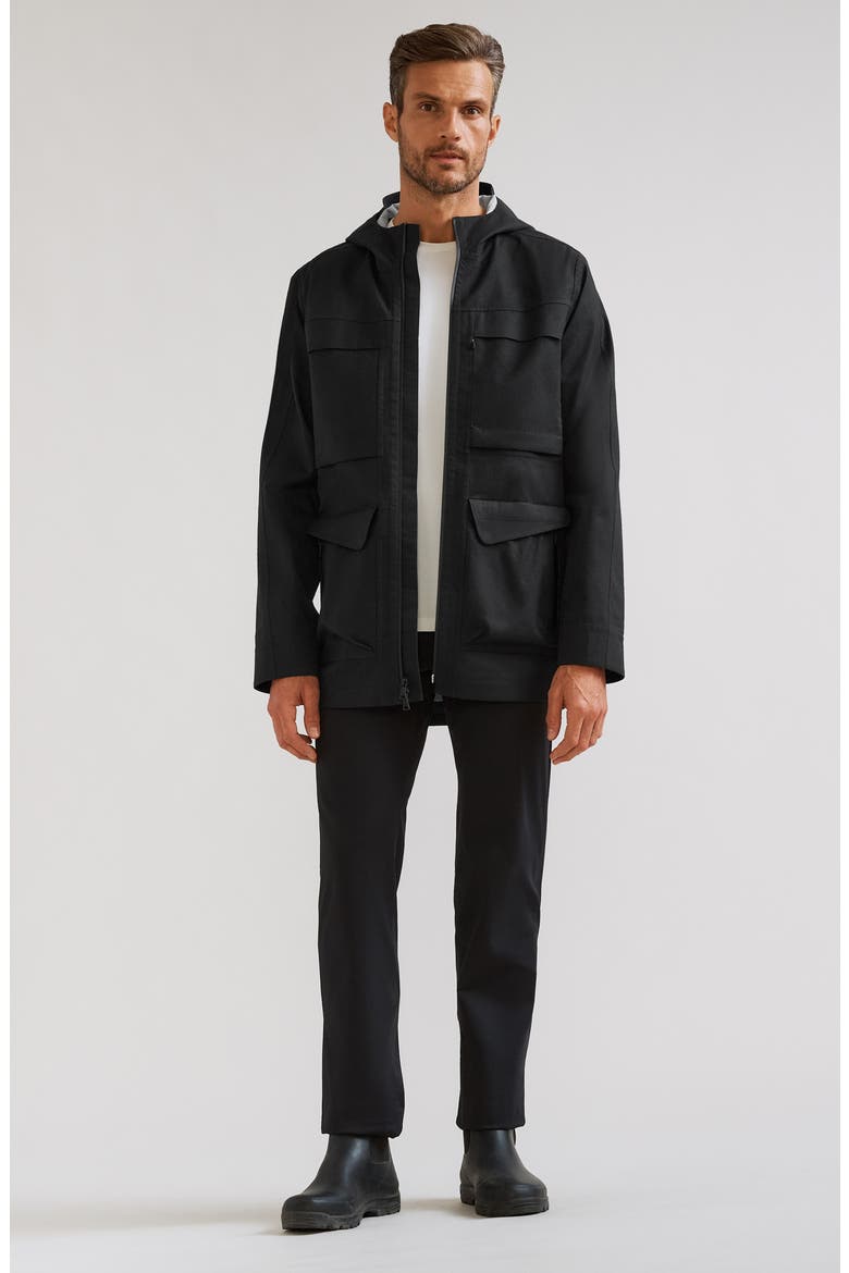 Commuter Water Resistant Field Coat, Alternate, color, BLACK
