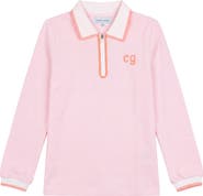 Charlotte & George Contrast Trim Stretch Pique Polo Top