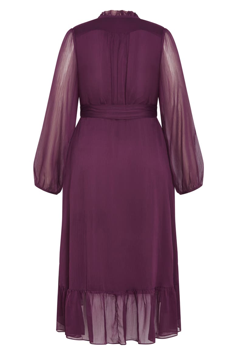 Instinct Long Sleeve Wrap Dress, Alternate, color, SPICED PLUM