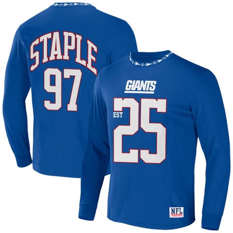 Men's NFL x Staple Blue New York Giants Core Team Long Sleeve T-Shirt