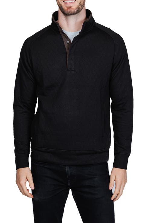 Hidden Snap Front Quilted Pullover