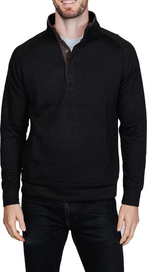 Hidden Snap Front Quilted Pullover