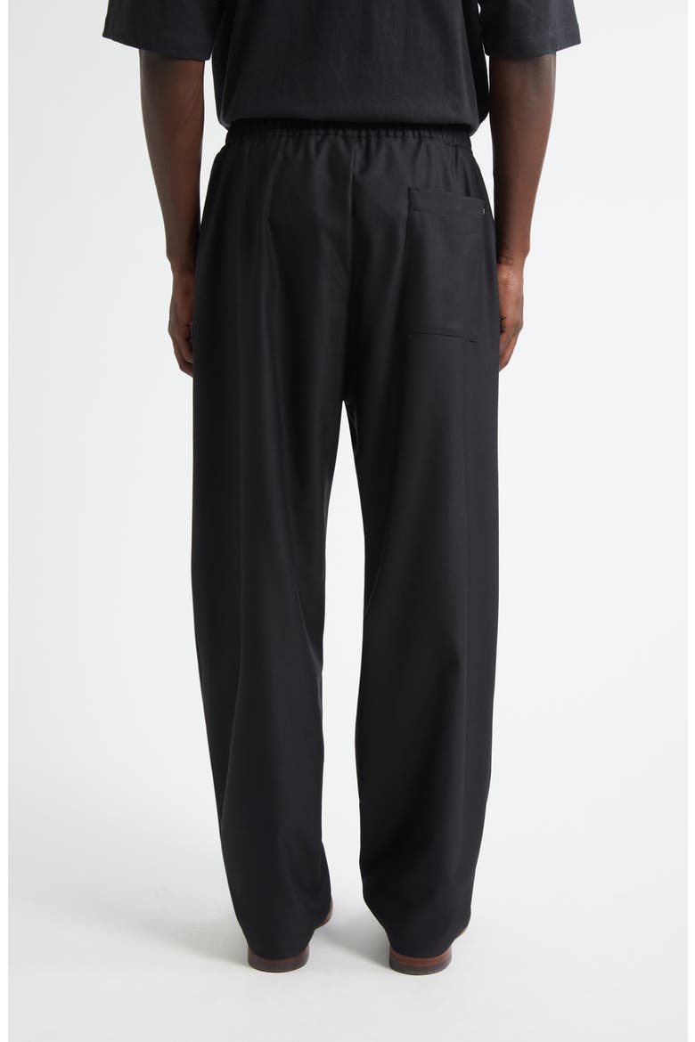 Wool Blend Straight Leg Pants, Alternate, color, BLACK