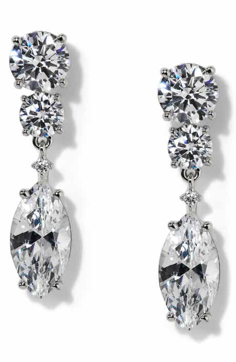 Everleigh Cubic Zirconia Double Drop Earrings