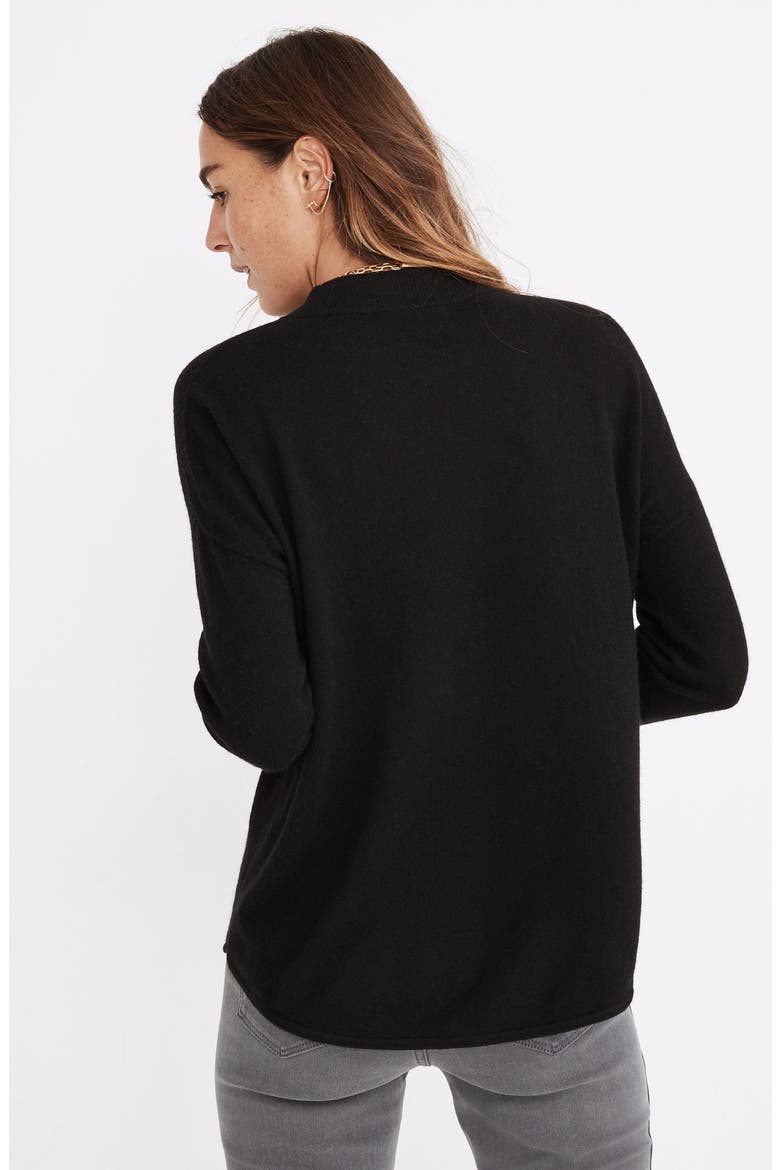 Ashbury Mock Neck Sweater, Alternate, color, TRUE BLACK