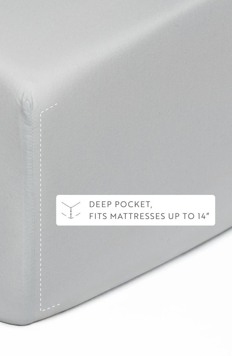 HOMESPUN Solid Cotton Percale Sheet Set, Alternate, color, Light Gray