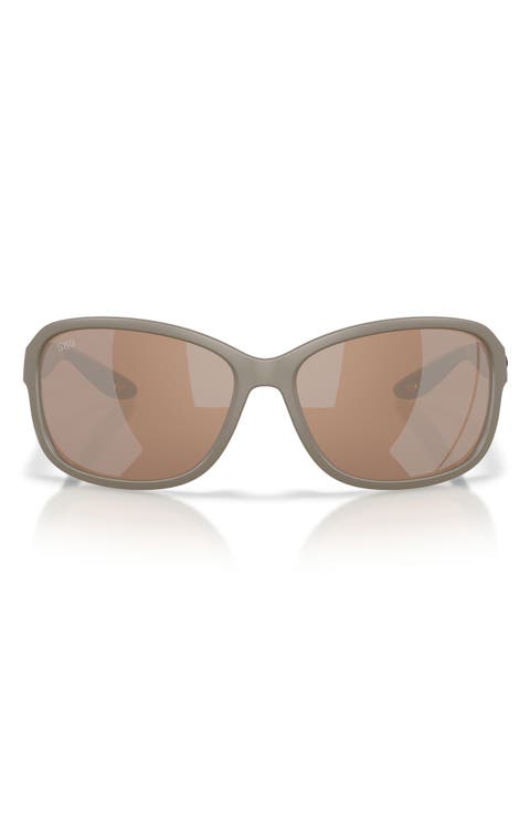 Seadrift 58mm Polarized Square Sunglasses