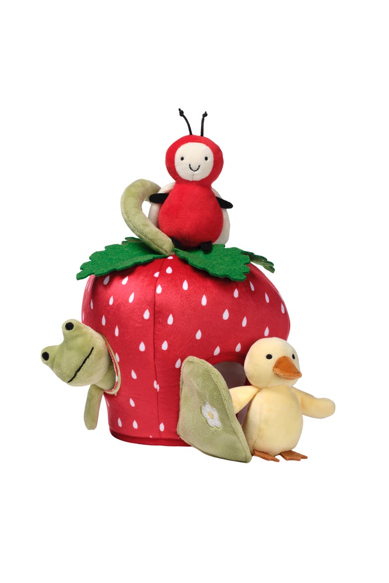 Strawberry Soft Plush Interactive Play Set with Stuffed Animal Toys, Alternate, color, Red